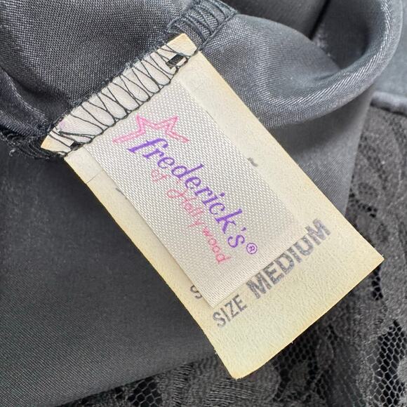 Vintage Frederick's of Hollywood Women's 100% Polyester Lace Boxy Sexy Shirt M - Picture 3 of 5